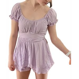 Altard state lavender short sleeve romper